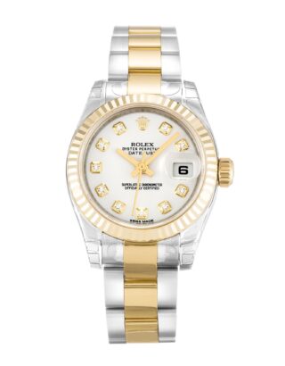 Lady-Datejust White Dial 179173 Perspective View