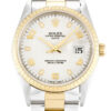 Fake Rolex Oyster Perpetual Date 34mm White Dial 15223
