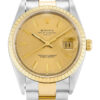Fake Rolex Oyster Perpetual Date 34mm Champagne Dial 15223