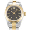 Fake Rolex Oyster Perpetual Lady 24mm Black Dial 67193