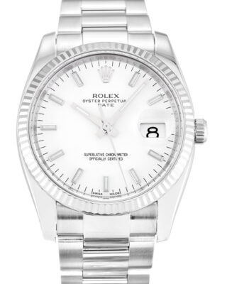 Oyster Perpetual Date White Dial 115234