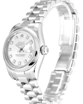 Lady-Datejust Silver Dial 179166 Perspective View