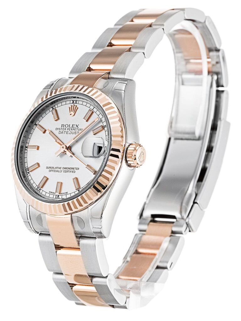 Datejust Mid-Size Silver Dial 178271 Perspective View