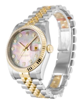 Datejust Mother of Pearl - Black Dial 116233 Perspective View