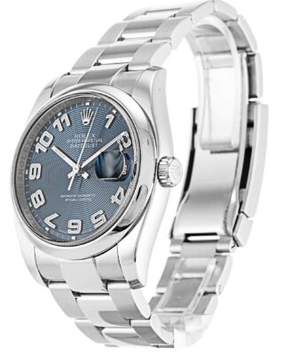 Datejust Blue Concentric Dial 116200 Perspective View