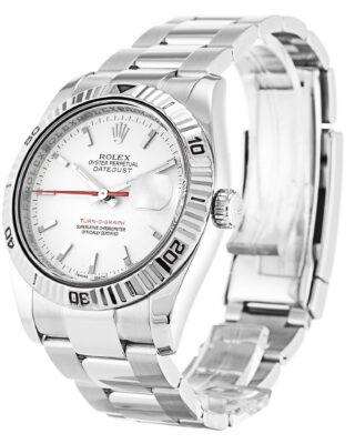 Datejust Turn-O-Graph White Dial 116264 Perspective View