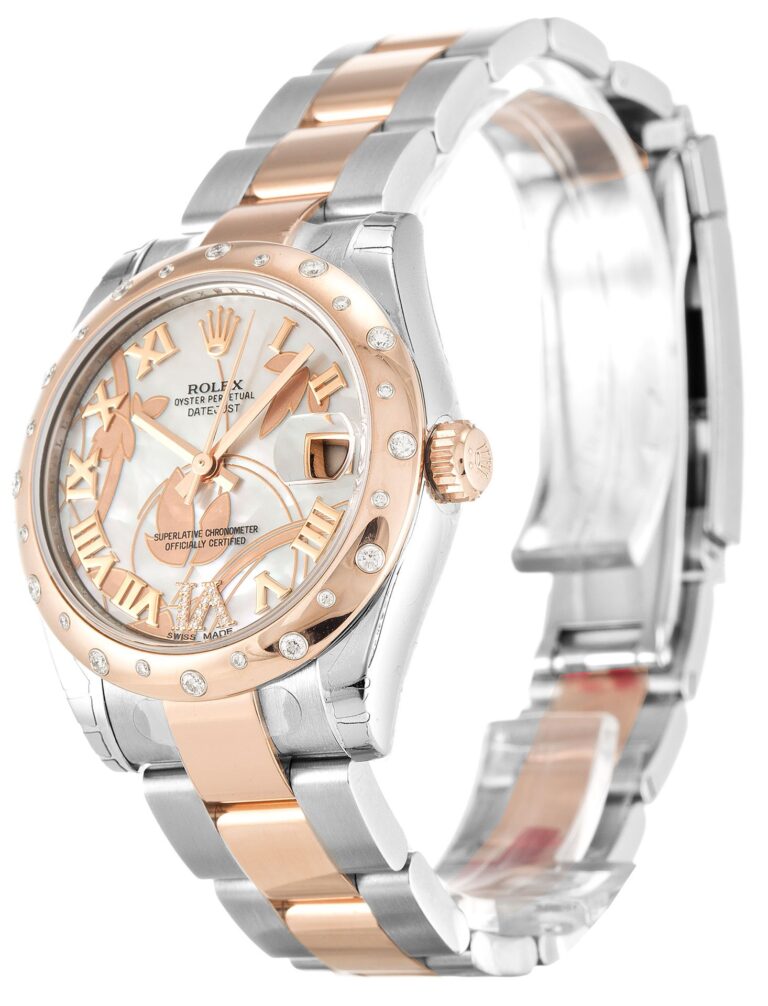Lady-Datejust White Floral Dial 178341 Perspective View