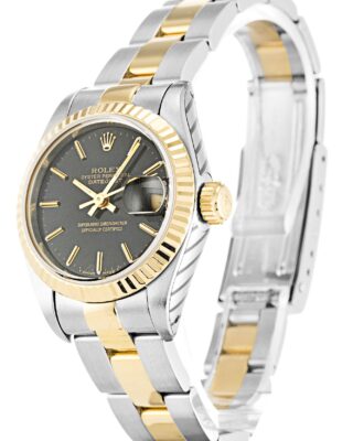 Lady-Datejust Black Dial 69173 Perspective View