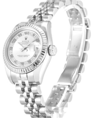Lady-Datejust Silver Dial 179174 Perspective View