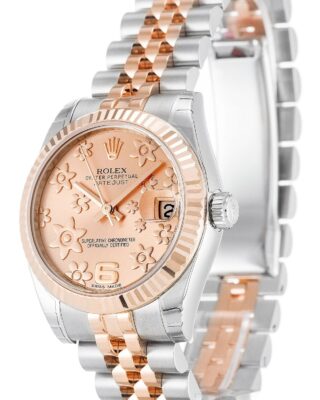 Datejust Mid-Size Pink Floral Dial 178271 Perspective View