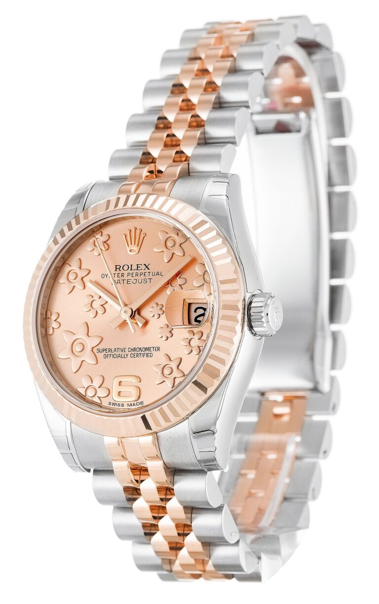 Datejust Mid-Size Pink Floral Dial 178271 Perspective View