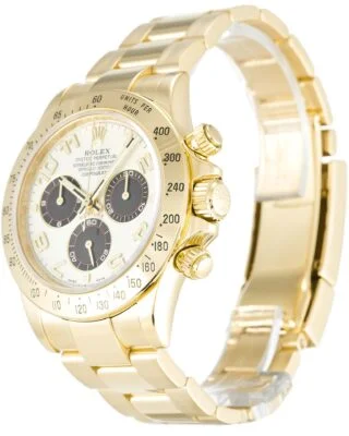 Daytona White Dial 116528 Perspective View