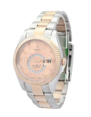 Sky-Dweller Champagne Dial 326938-3 Perspective View