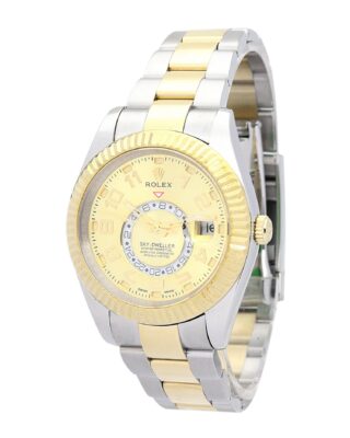 Sky-Dweller Gold Dial 326938 Perspective View