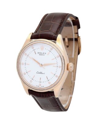 Cellini White Dial 5310 Rose Gold Perspective View