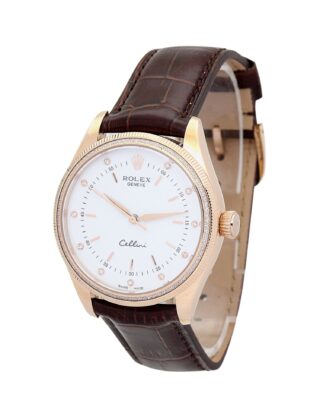 Cellini White Dial 5310 Rose Gold Perspective View