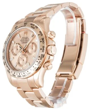 Daytona Rose Diamond Baguette Dial 116505 Perspective View