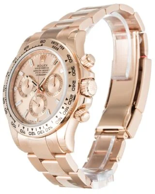 Daytona Rose Diamond Baguette Dial 116505 Perspective View