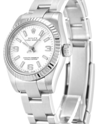 Oyster Perpetual Lady White Dial 176234 Perspective View