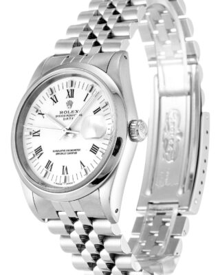 Oyster Perpetual Date White Dial 15200 Perspective View