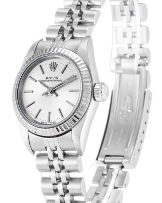 Oyster Perpetual Lady Silver Dial 67194 Perspective View
