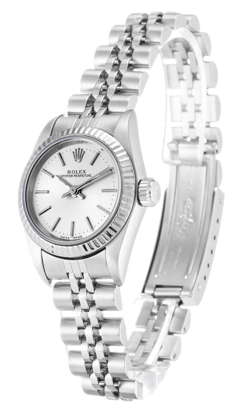 Oyster Perpetual Lady Silver Dial 67194 Perspective View
