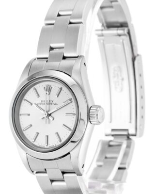 Oyster Perpetual Lady Silver Dial 67180 Perspective View