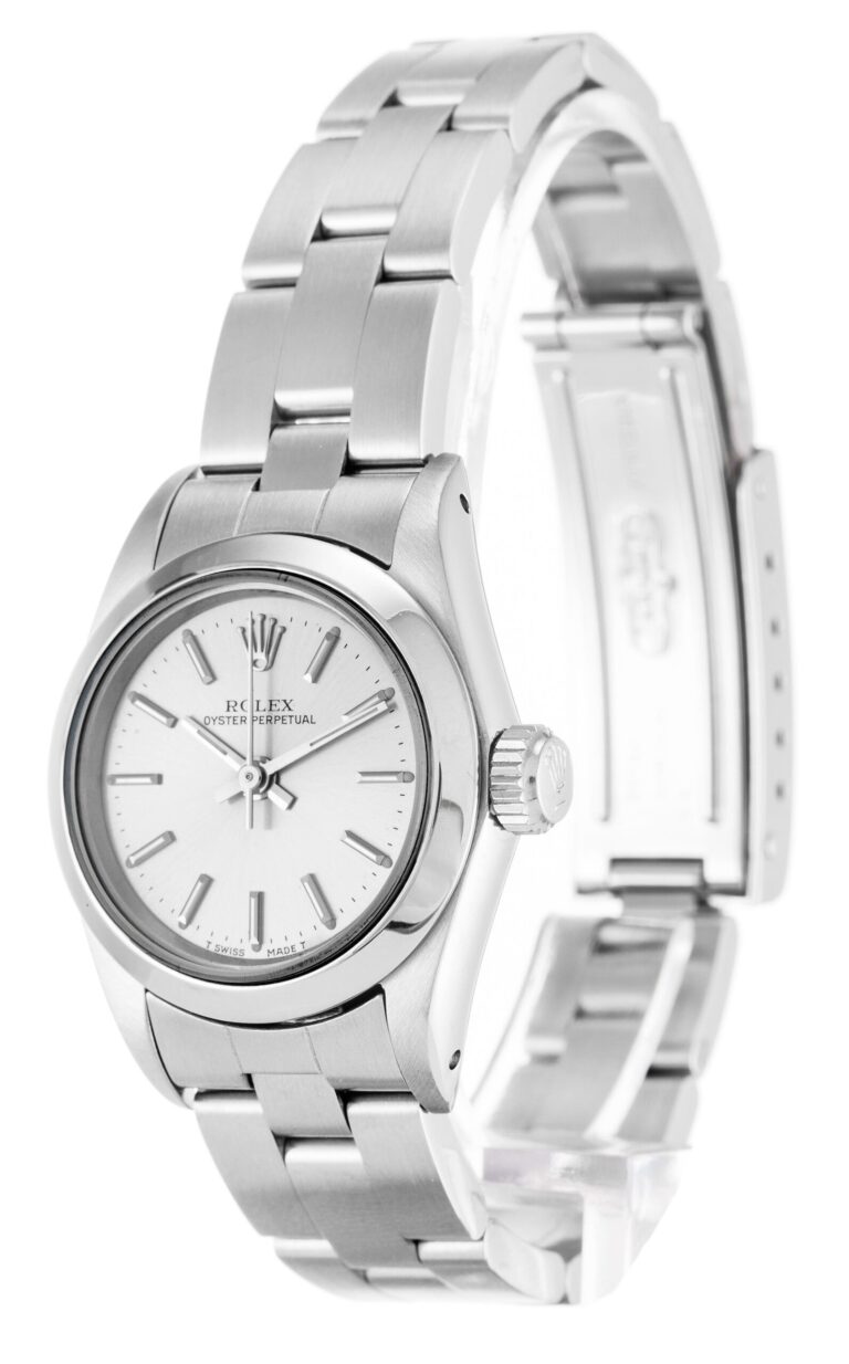 Oyster Perpetual Lady Silver Dial 67180 Perspective View