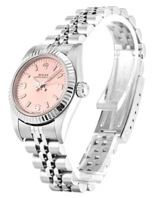 Oyster Perpetual Lady Salmon Dial 76094 Perspective View