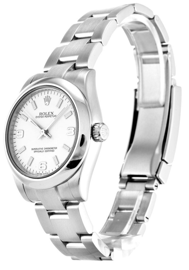 Oyster Perpetual Lady White Dial 177200-2 Perspective View