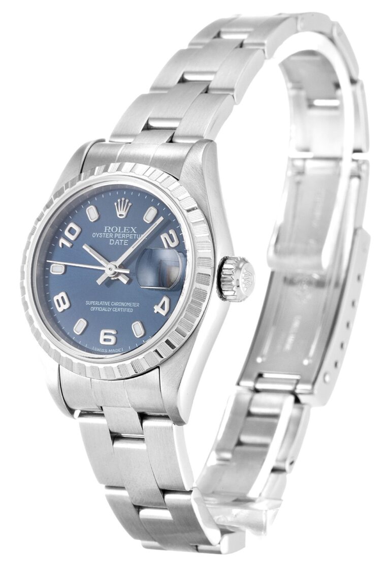 Oyster Perpetual Lady Blue Dial 79240 Perspective View