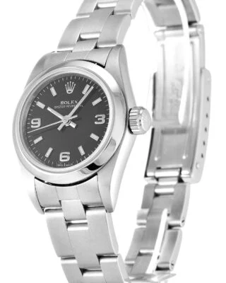 Oyster Perpetual Lady Black Dial 67180 Perspective View