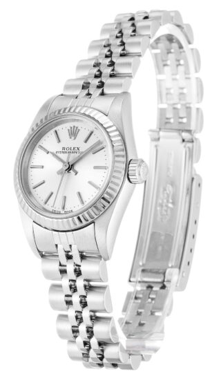 Oyster Perpetual Lady Silver Dial 76094 Perspective View