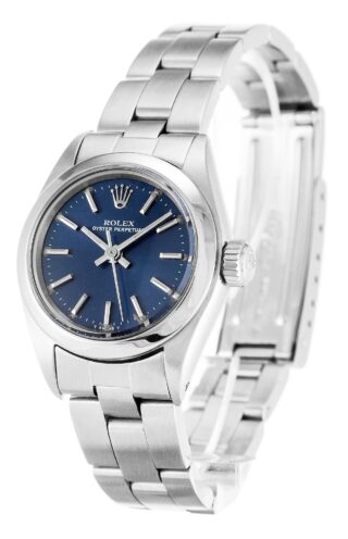 Oyster Perpetual Lady Blue Dial 6718 Perspective View