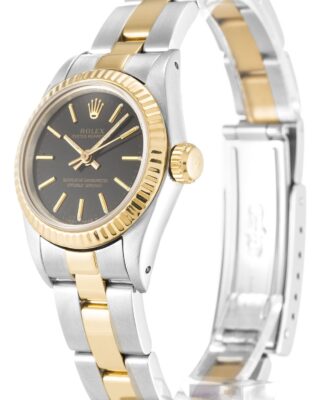 Oyster Perpetual Lady Silver Dial 176210 Perspective View