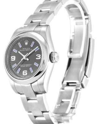 Oyster Perpetual Lady Black Dial 176200 Perspective View