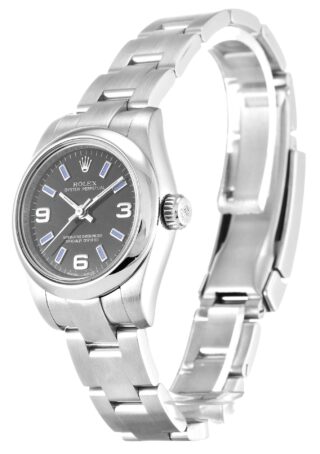 Oyster Perpetual Lady Black Dial 176200 Perspective View