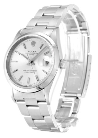 Oyster Perpetual Date Silver Dial 15200 Perspective View