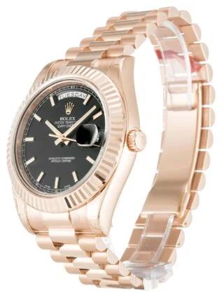 Day-Date II Black Dial 218235-2 Perspective View