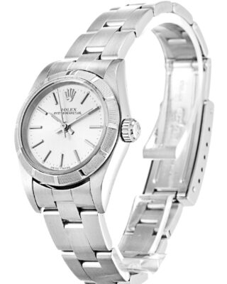 Oyster Perpetual Lady Silver Dial 67230 Perspective View