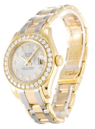 Pearlmaster Champagne Dial 80298 Perspective View