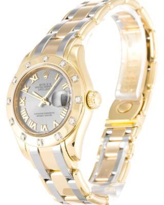 Pearlmaster Rhodium Dial 80318 Perspective View