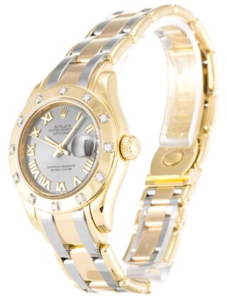 Pearlmaster Rhodium Dial 80318 Perspective View