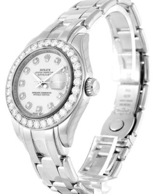 Pearlmaster White Dial 80299 Perspective View