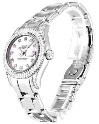 Pearlmaster Mother of Pearl - Pink Dial 80359 Perspective View