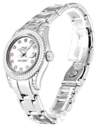 Pearlmaster Mother of Pearl - Pink Dial 80359 Perspective View