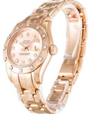 Pearlmaster Rose Dial 80315 Perspective View