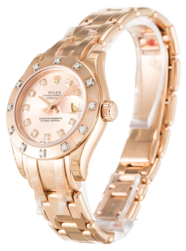 Pearlmaster Rose Dial 80315 Perspective View