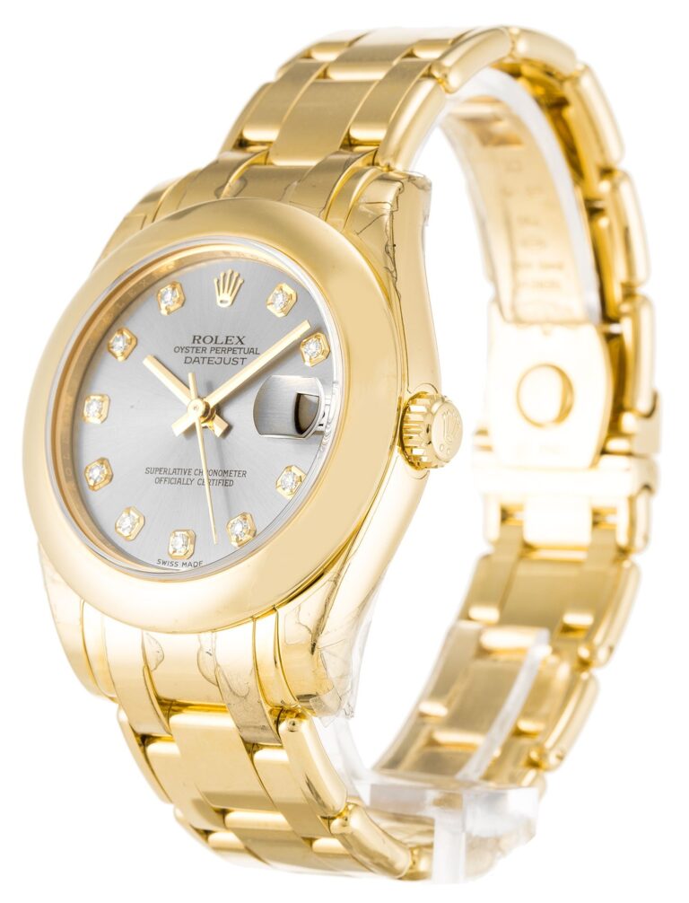 Pearlmaster Silver Dial 81208 Perspective View
