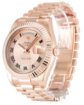 Day-Date II Rose Dial 218235 Perspective View